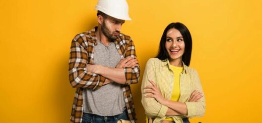 frau und mann in berufskleidung